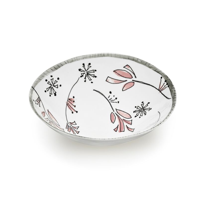 Marni Midnight Flowers Medium Low Bowls Set Of 2 - Fiore Rosa image number 1